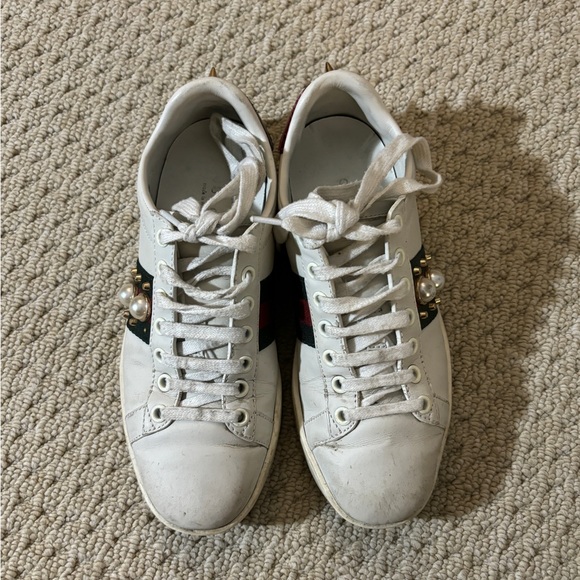 Gucci Ace studded pearl trainer - Picture 2 of 6